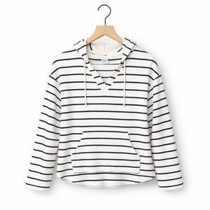 Paper Crane Anthropologie Black and White Striped Hoodie